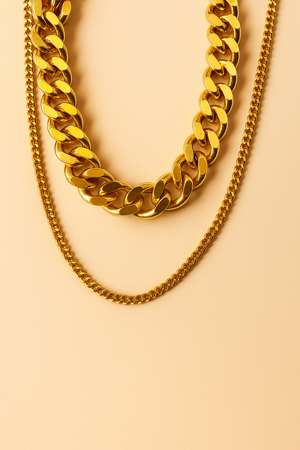 Panzer Elegance bracelet – gold-plated 925 sterling silver double bracelet