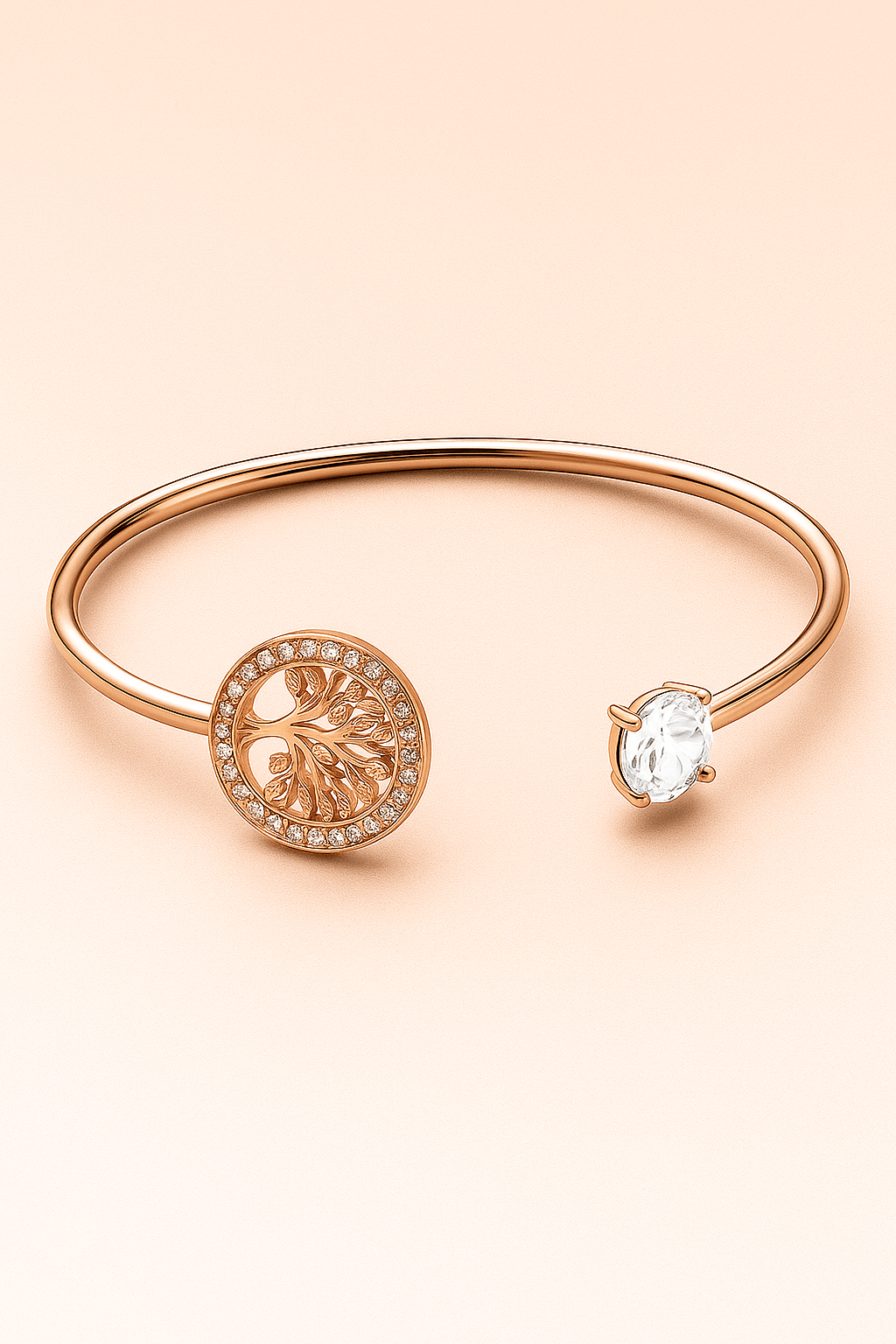 Armreif Tree of Life – 925er Sterlingsilber Armreif mit Baum - des - Lebens - Design - VIDINLIS