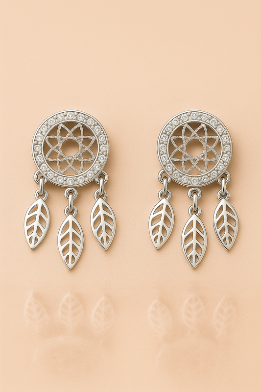 Ohrringe Dreamcatcher – 925er Sterlingsilber Ohrschmuck mit Traumfänger-Design
