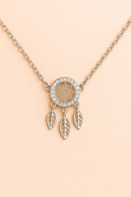 Halskette Dreamcatcher – 925er Sterlingsilber Kette mit Traumfänger-Anhänger