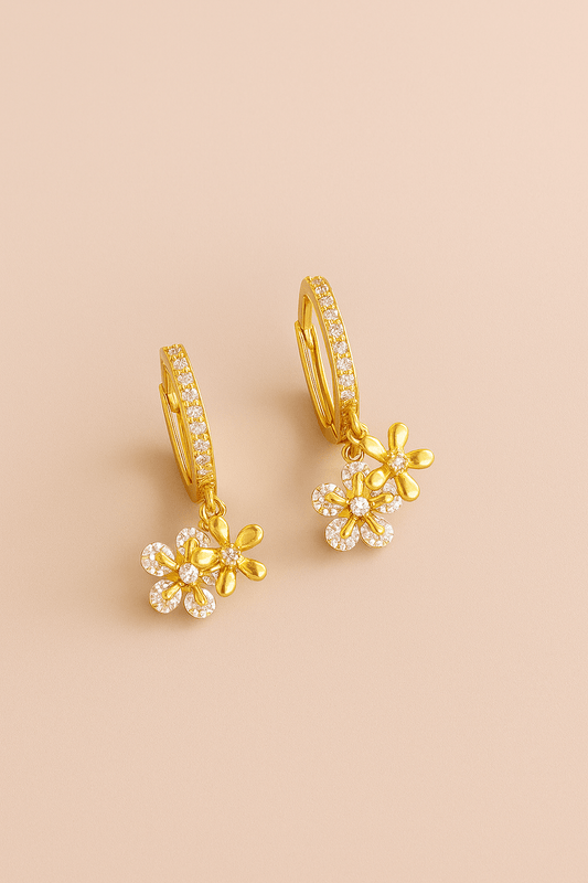 Ohrringe Blossom – 925er Sterlingsilber Ohrschmuck für Harmonie, Lebensfreude und natürliche Schönheit - VIDINLIS