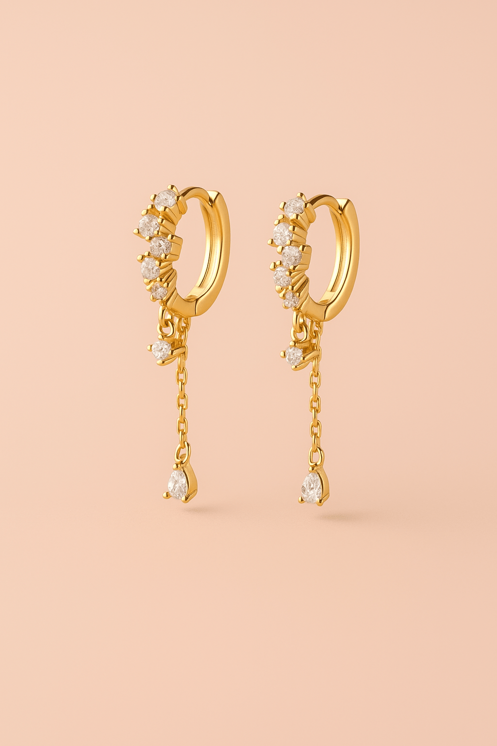 Ohrringe Waterfall – 925er Sterlingsilber Ohrschmuck für Leichtigkeit, Eleganz und den unaufhaltsamen Fluss des Lebens - VIDINLIS