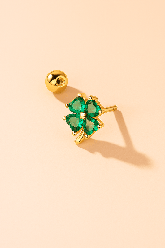 Ohrstecker Lucky Clover – 925er Sterlingsilber Ohrschmuck für Glück und Hoffnung - VIDINLIS