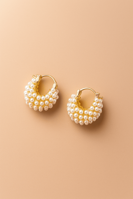 Ohrringe Pearl Crescent – Modeschmuck für Wandel, Wachstum und feminine Energie - VIDINLIS