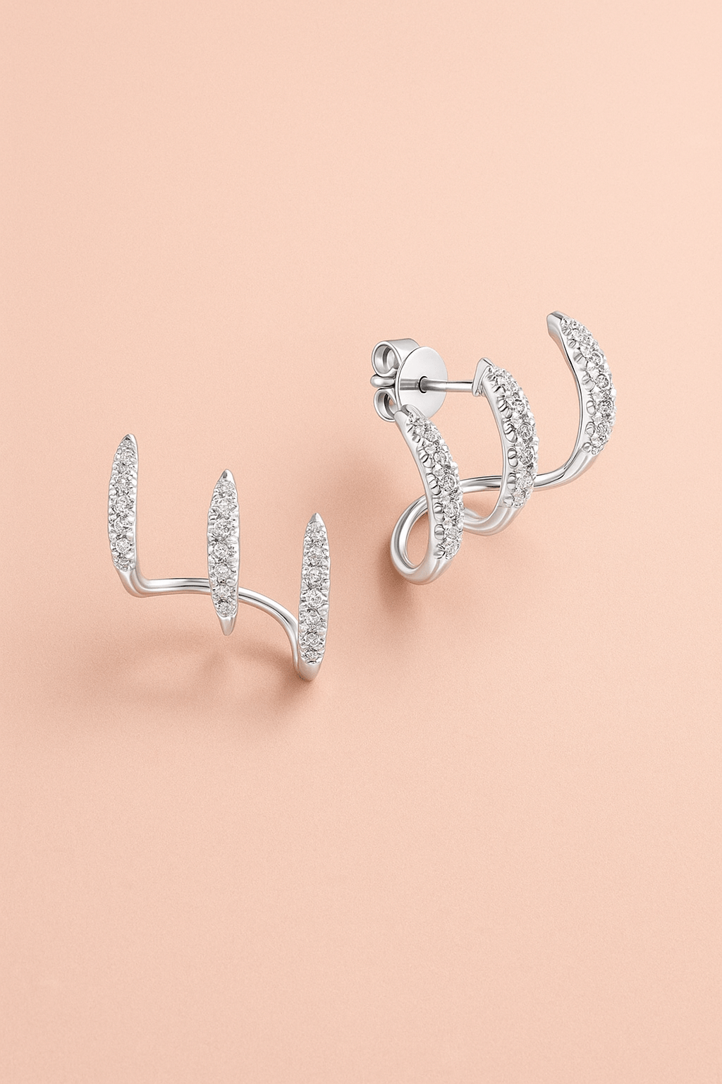 Ohrringe Triple Harmony - 925er Sterlingsilber Ohrschmuck für Harmonie, Balance und die Verbundenheit - VIDINLIS