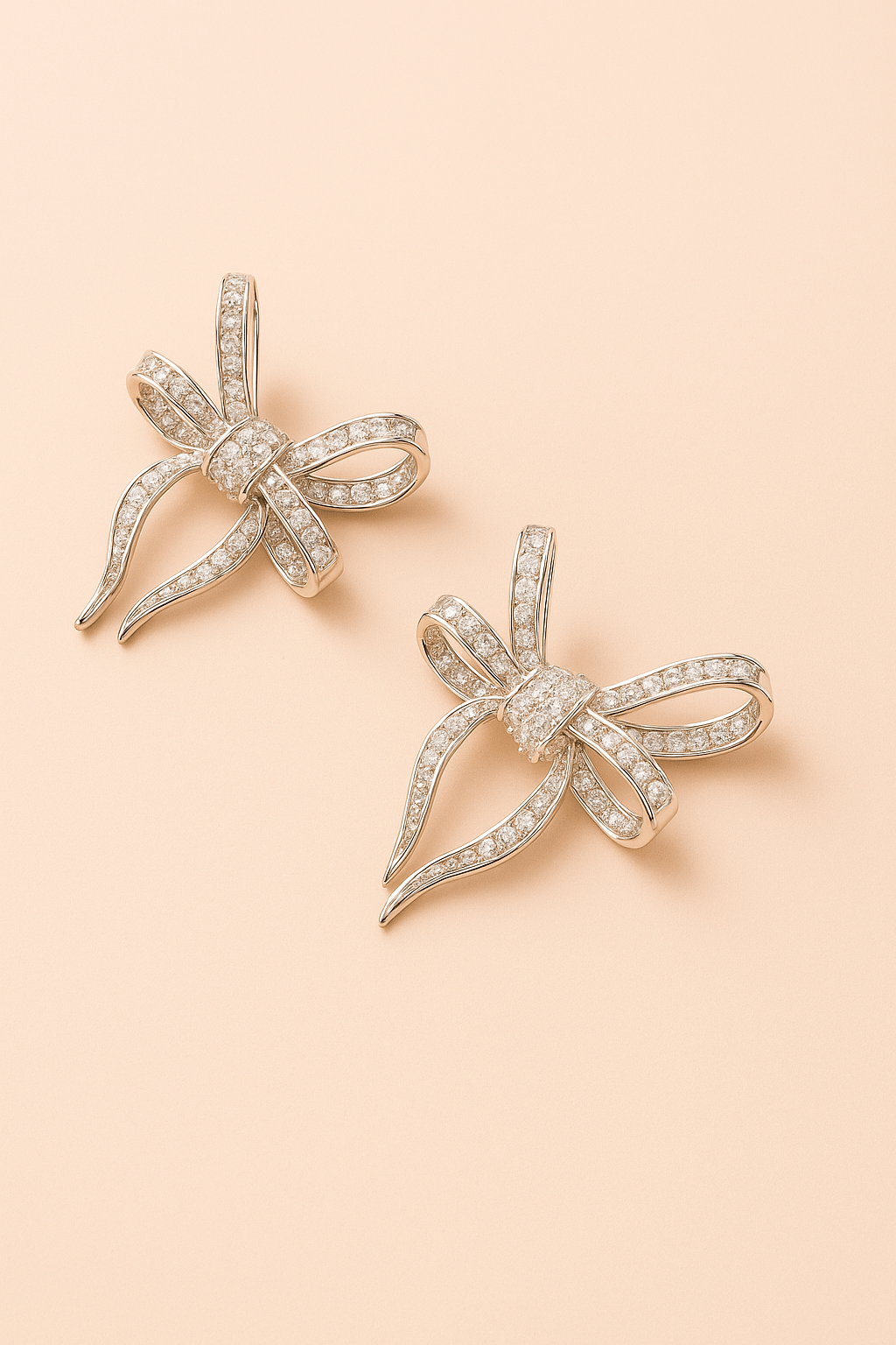 Ohrstecker Sparkling Bow - 925er Sterlingsilber Ohrschmuck für Zuneigung, Verbundenheit und Verspieltheit - VIDINLIS